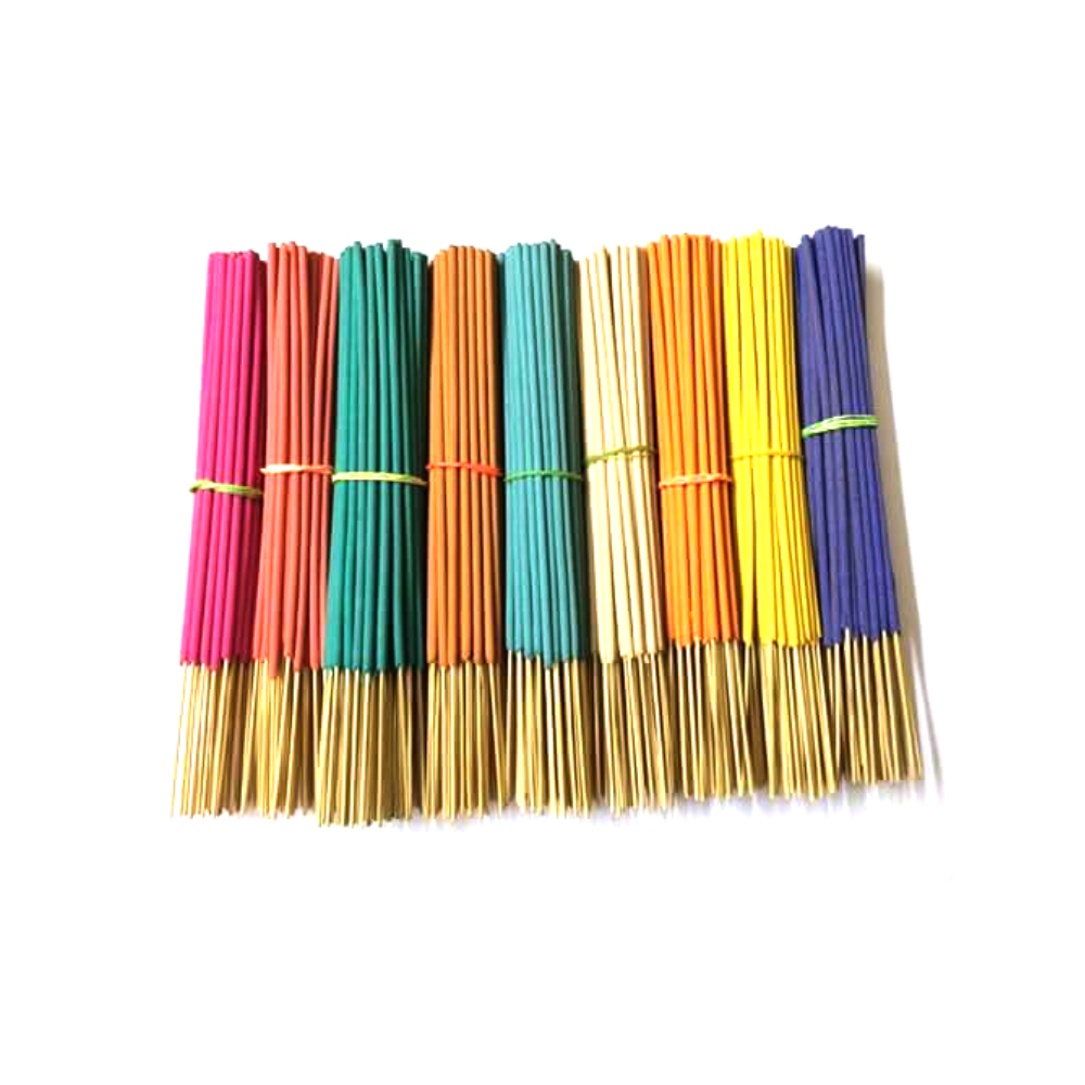 Perfumed Rainbow Colored Incense – 9” Organic Sticks for Export