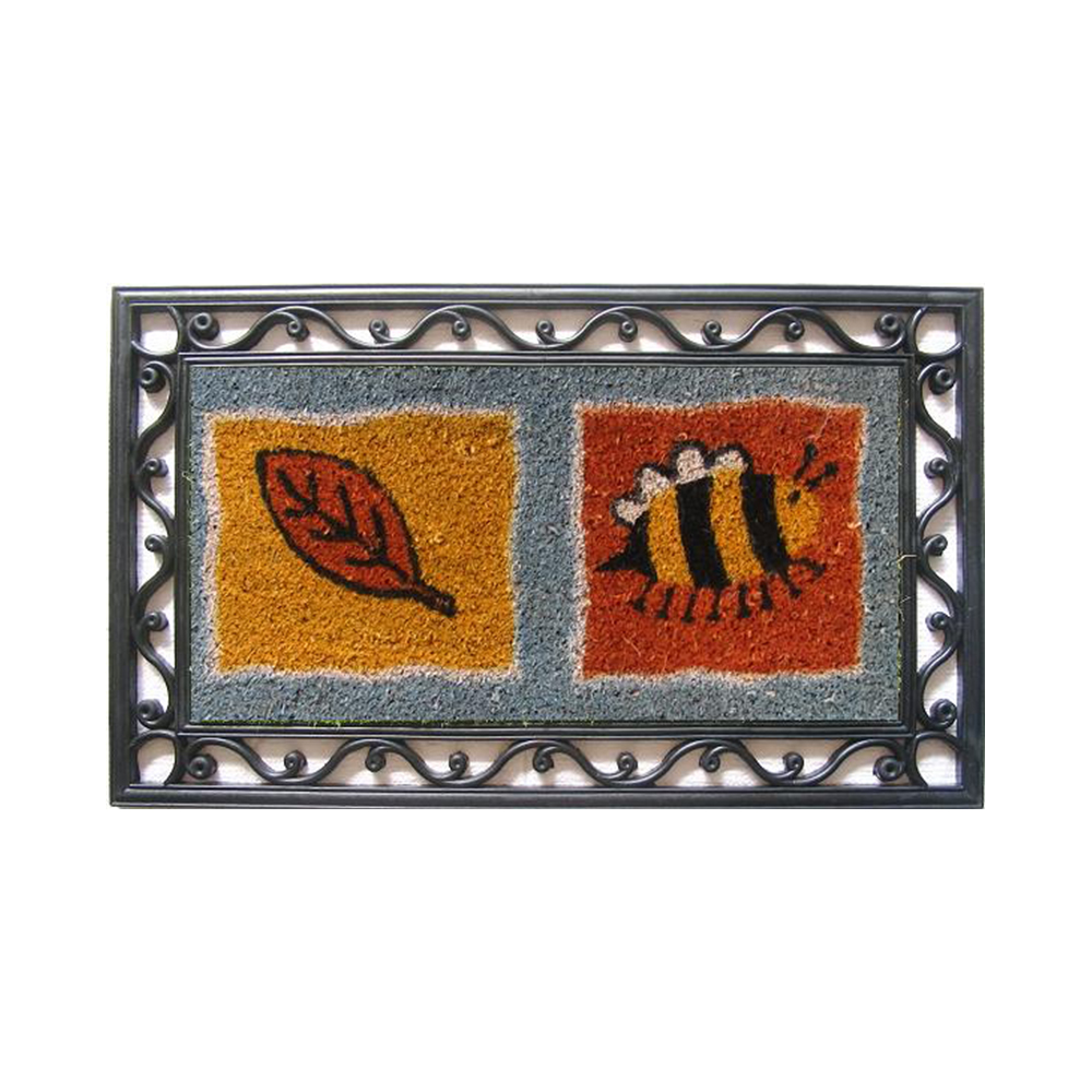 Classic Design Coir Doormat (45x75cm) with Non-Slip Rubber Back