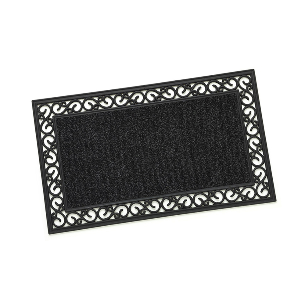 Indoor & Outdoor Heavy Duty Rubber Wrought Iron Doormat 40*60cm