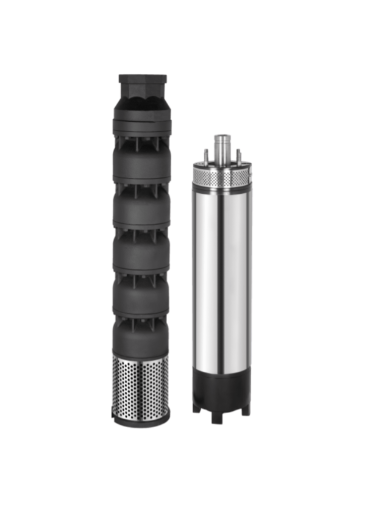 Solar Ac Submersible Pump 4 Inch 2 Hp Pmsm Motor For Agricultural and Residential water supplying Purpose