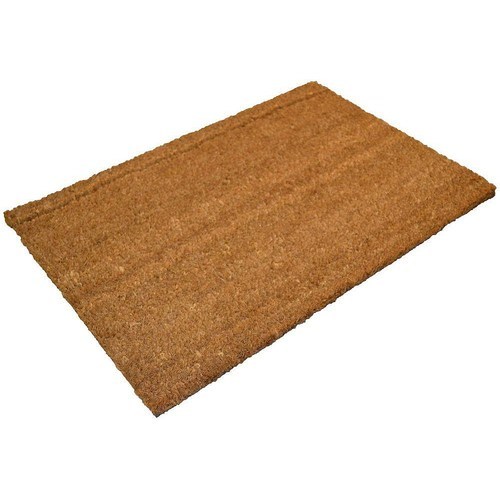 Durable Plain Coir Doormat (60x90cm) with PVC Back (2–3mm Thickness)