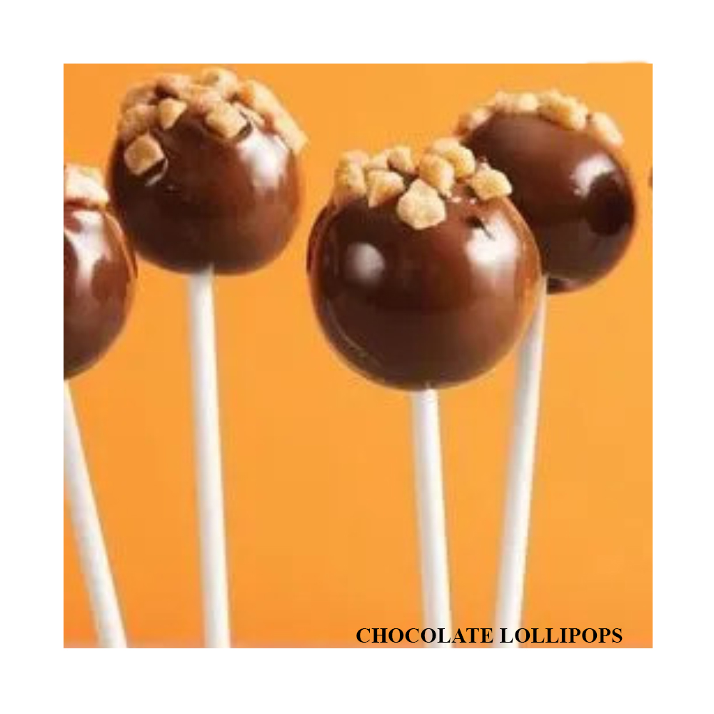Premium Quality 8gm Chocolate Lollipop candy the composition of the lollipop, with chocolate coating the stick available in bulk